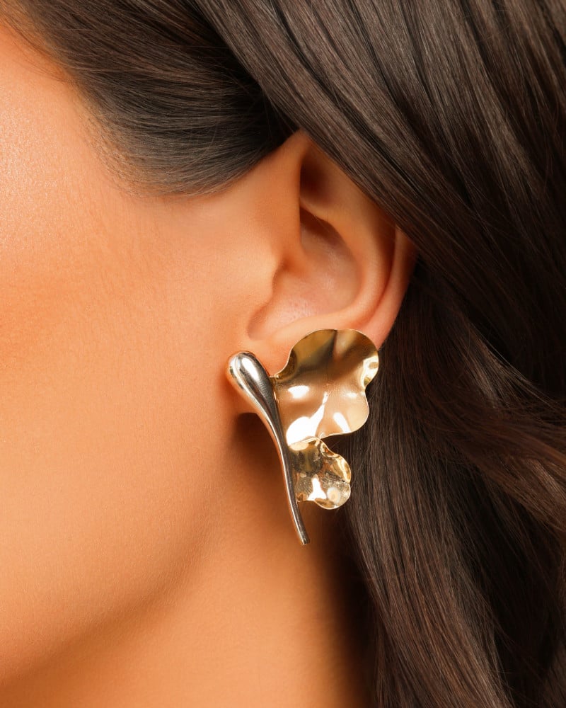 Brinco Libélula Mix de Banhos 3.7 cm Banhado a Ouro 18K