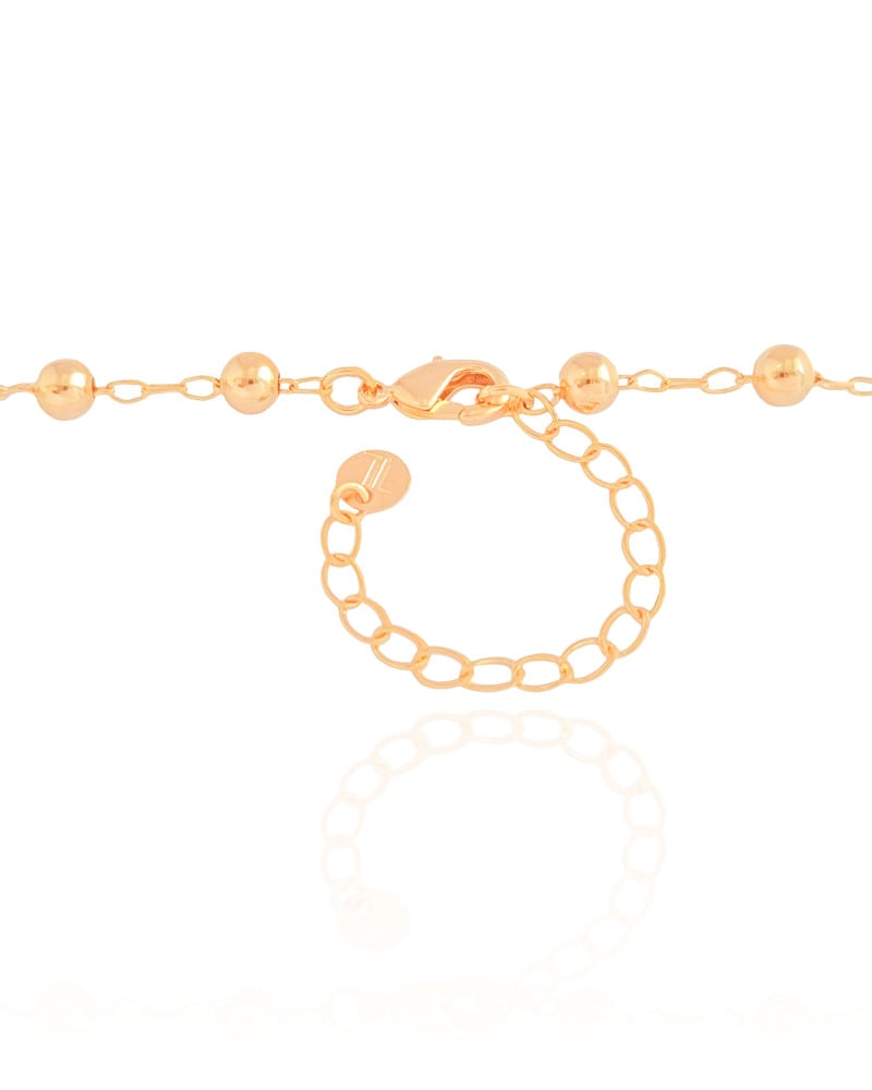 Gargantilha Elos Bolas Lisas 5 mm Banhado a Ouro 18K - 45 cm