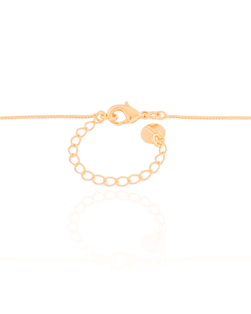 Gargantilha Veneziana Espírito Santo Cravejado Cristal Banhado a Ouro 18K - 55 cm