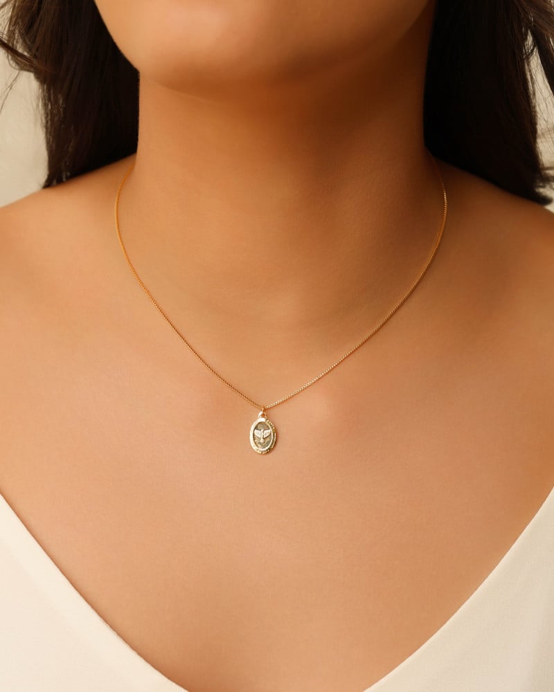 Gargantilha Veneziana Pomba da Paz Banhado a Ouro 18K - 40 cm