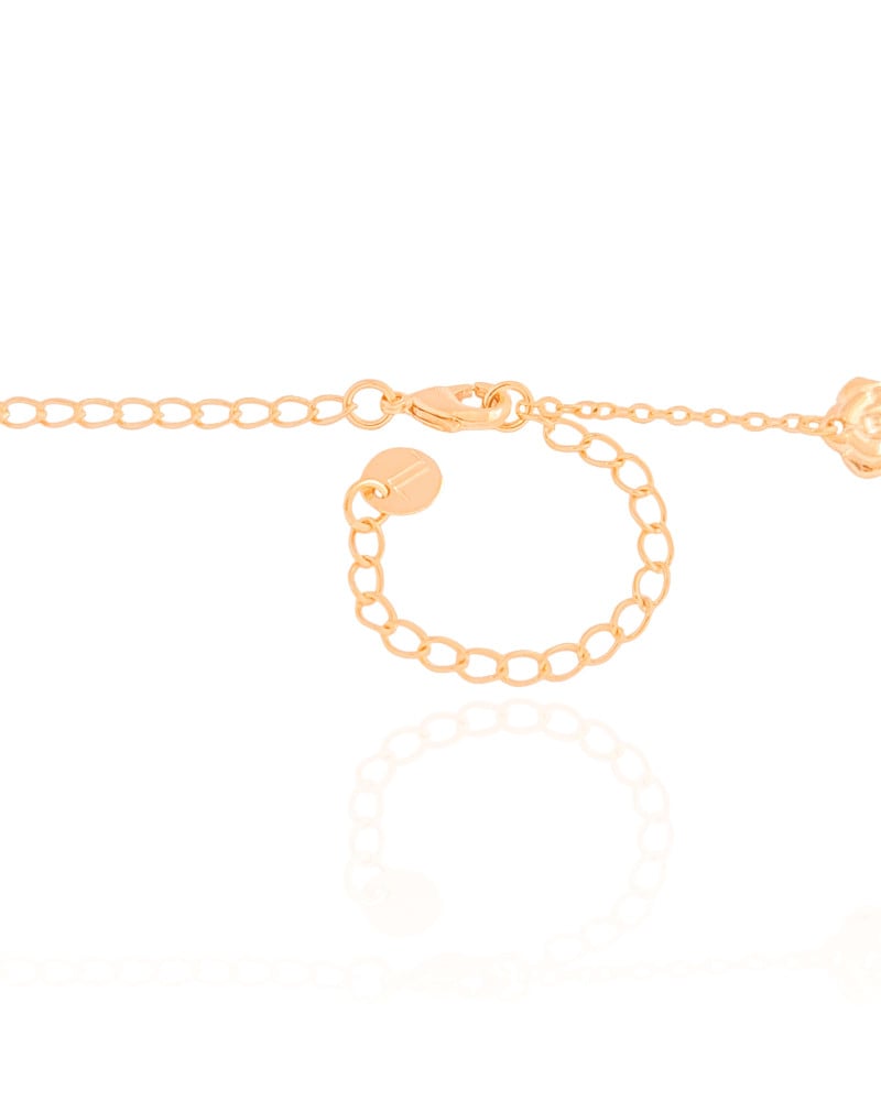 Choker Flores Pontos de Luz Cristal Banhado a Ouro 18K