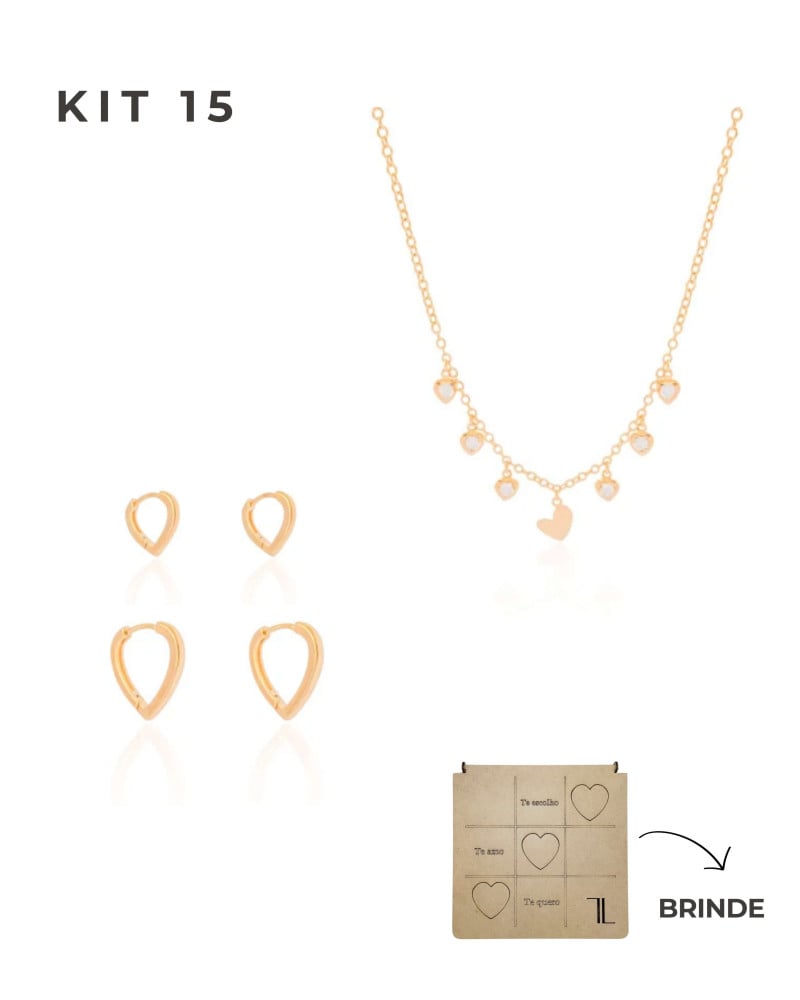 KIT 15 Banho Ouro 18K