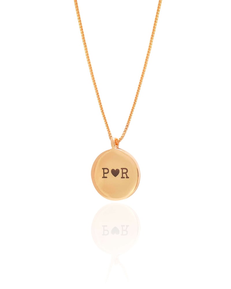 Gargantilha com Pingente Redondo Personalizado Banhado a Ouro 18K
