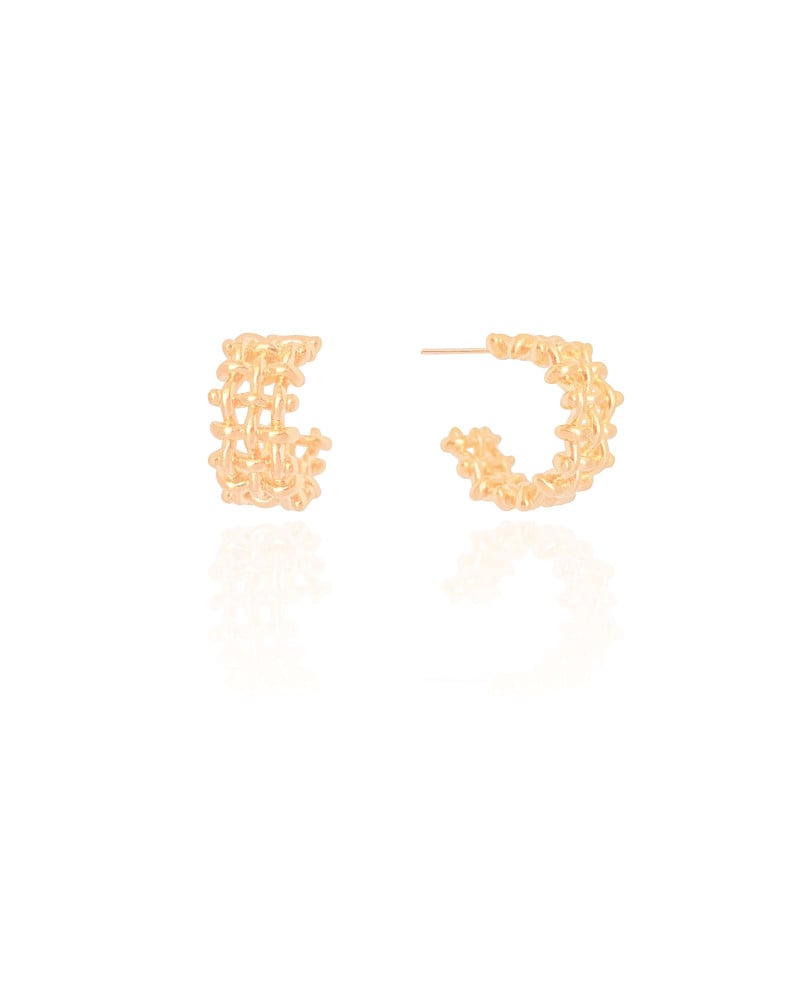 Brinco Argola Tela 1.6 cm Banhado a Ouro 18K