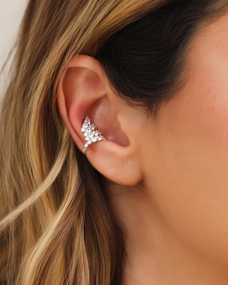 Piercing Filetes Pontos de Luz Cristal Ródio Branco