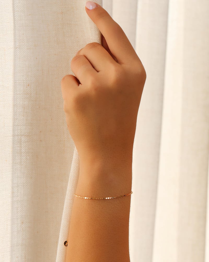 Pulseira Plaquinhas Achatadas 1.5 mm Banhado a Ouro 18K