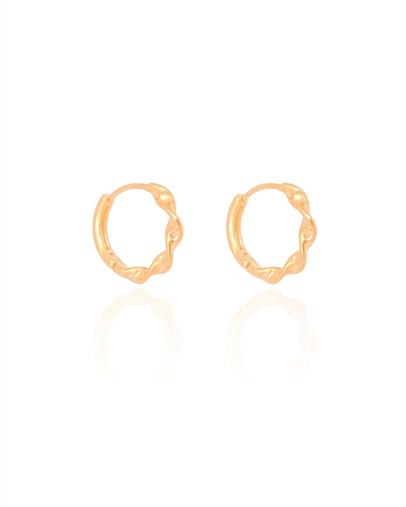 Brinco Argola Click Torcida 1.5 cm Banhado a Ouro 18K