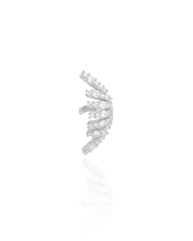 Piercing Filetes Cravejados Cristal Ródio Branco