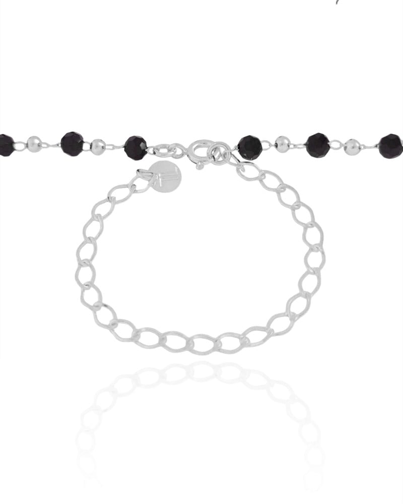 Choker Bolas Geométricas Pretas e Lisas Douradas Ródio Branco