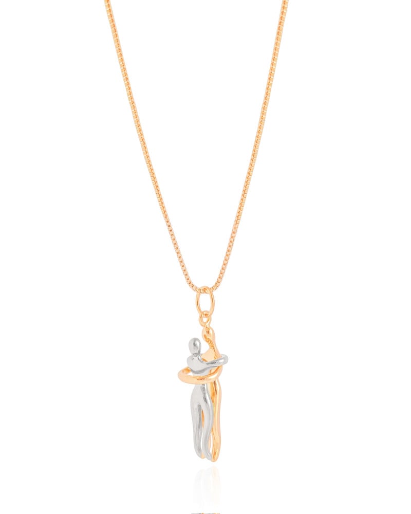 Gargantilha Veneziana Abraço Mix de Banhos Banhado a Ouro 18K - 45 cm