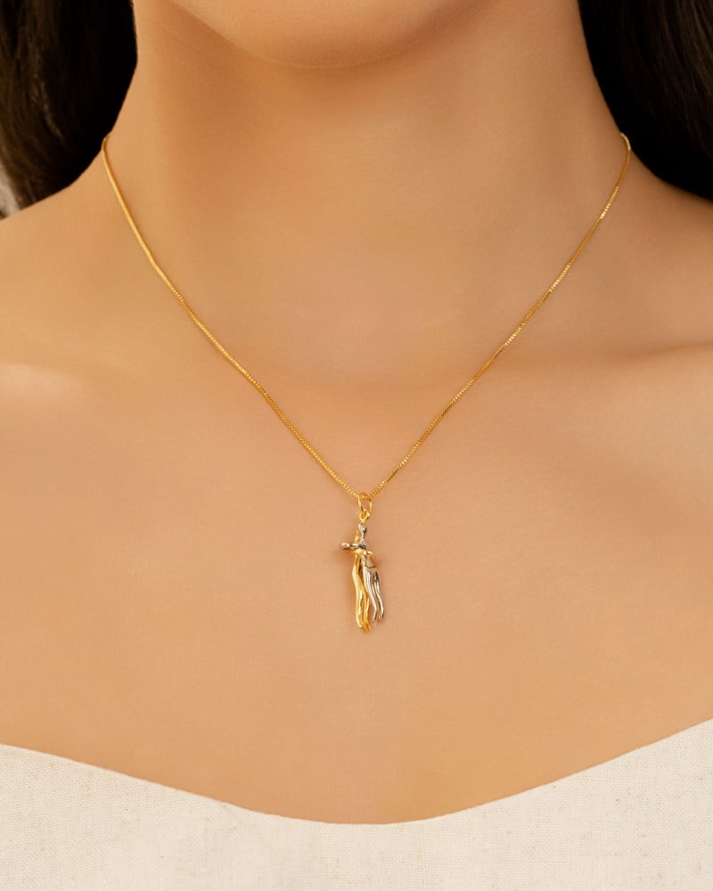 Gargantilha Veneziana Abraço Mix de Banhos Banhado a Ouro 18K - 45 cm