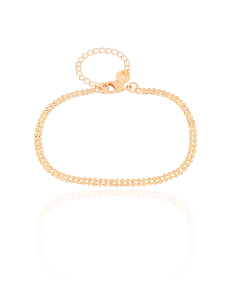 Pulseira Plaquinhas Duplas Banhado a Ouro 18K