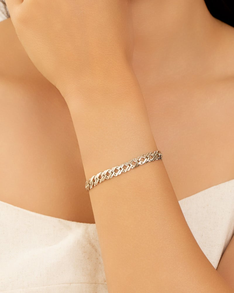 Pulseira Grumet Dupla Ródio Branco