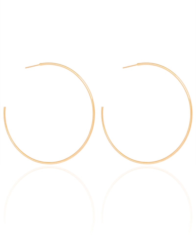 Brinco Argola Fio 6.0 cm Banhado a Ouro 18K