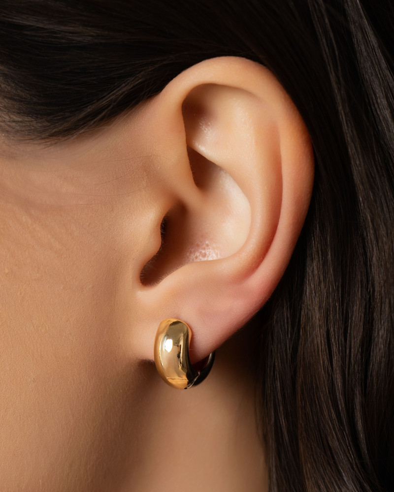 Brinco Argola Click Reta Lisa 1.3 cm Mix de Banhos