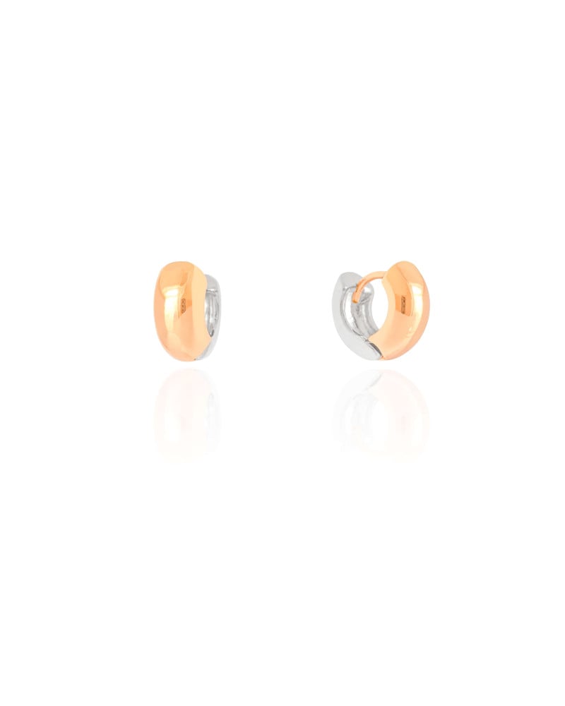Brinco Argola Click Reta Lisa 1.3 cm Mix de Banhos