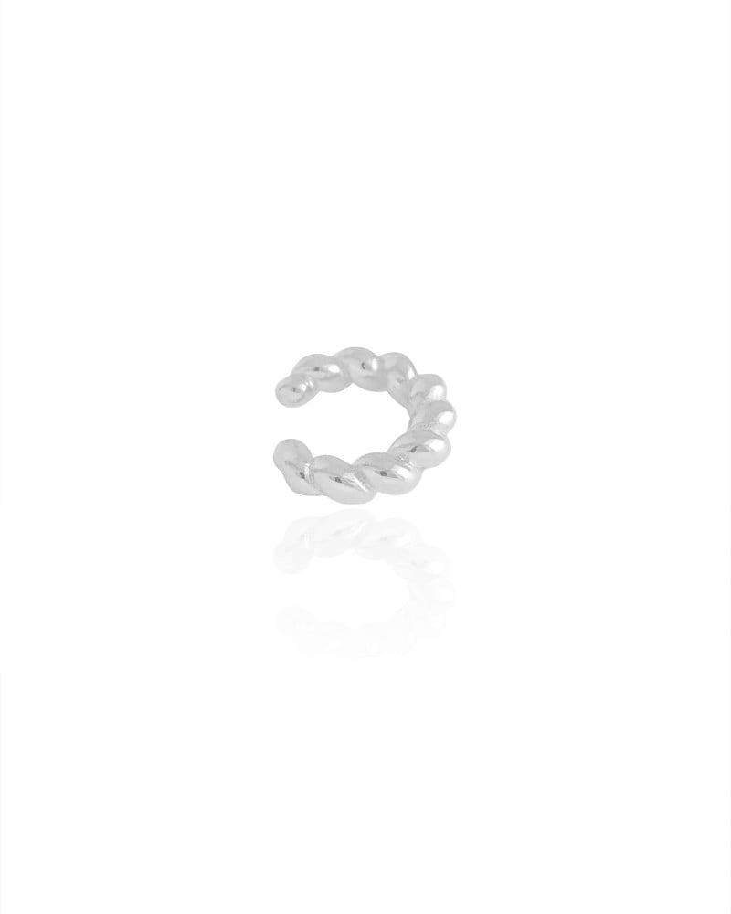 Piercing Torcido Liso Ródio Branco