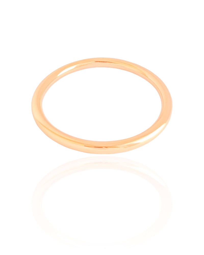 Bracelete Redondo Tubo Liso Fechado Banhado a Ouro 18K