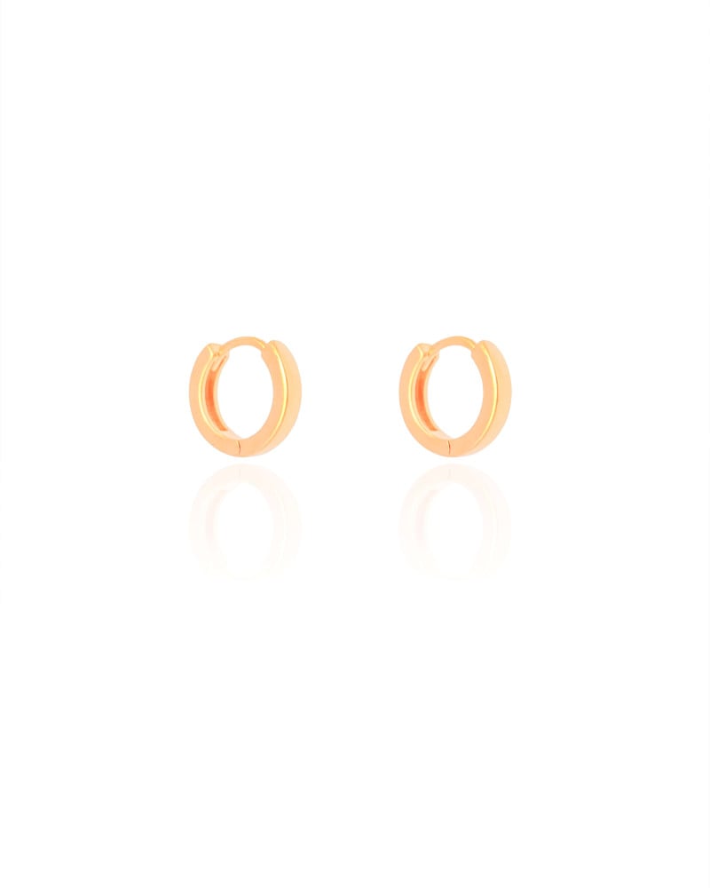 Brinco Argola Click Lisa 1.2 cm Banhado a Ouro 18K