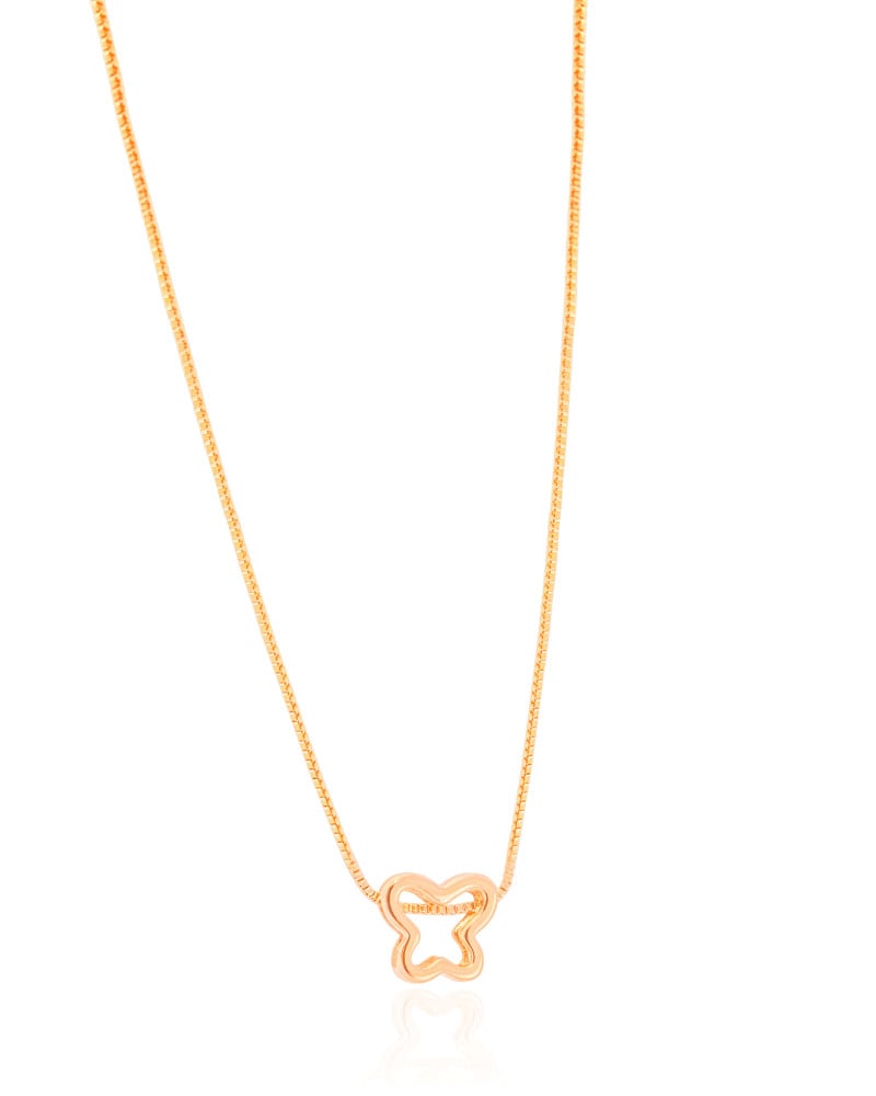 Gargantilha Veneziana Borboleta Vazada Banhado a Ouro 18K - 45 cm