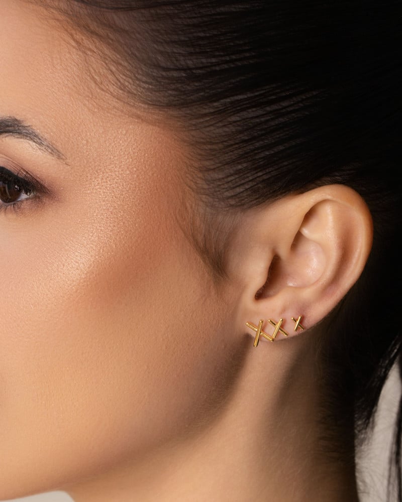 Trio X Liso Banhado a Ouro 18K