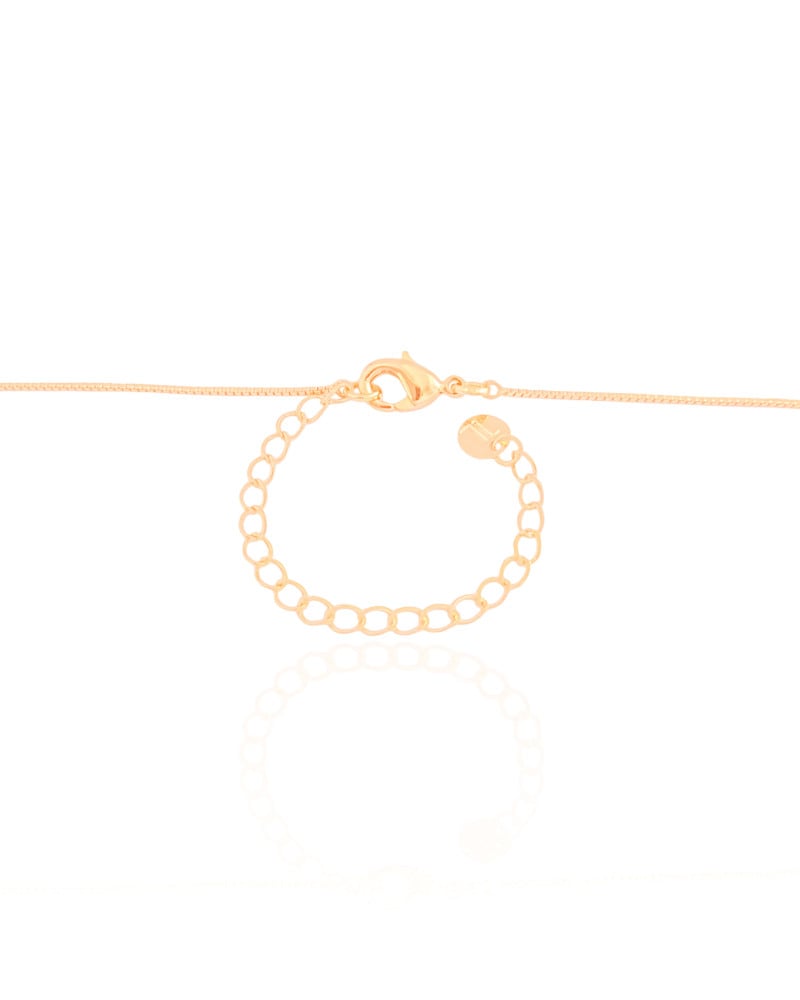 Gargantilha Veneziana Redondo Flat Liso Banhado a Ouro 18K - 45 cm