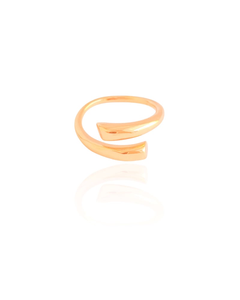 Anel Ajustável Liso Tamanho M Banhado a Ouro 18K