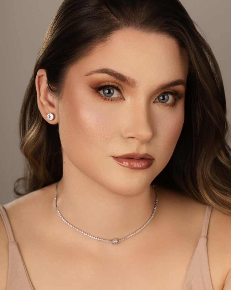 Brinco Ponto de Luz Tela Cristal 8 mm Ródio Branco