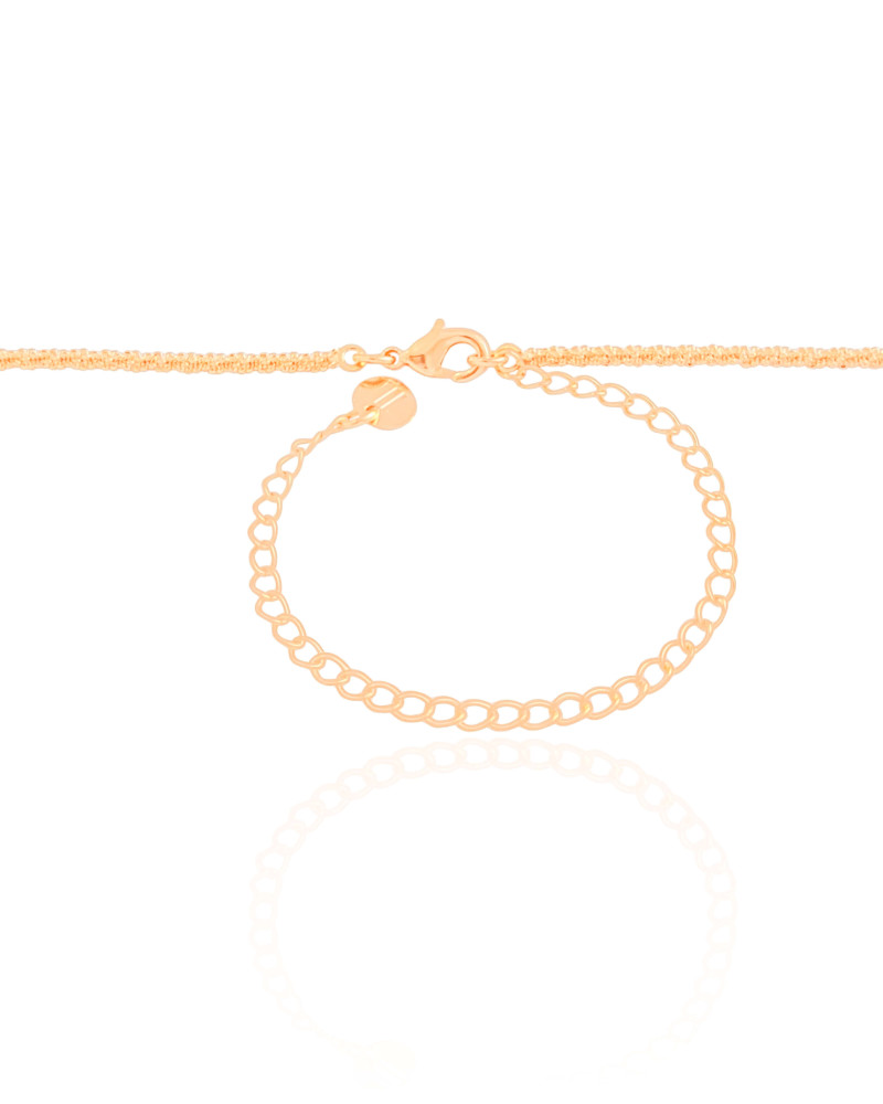 Choker Torcida Detalhada 2 mm Banhado a Ouro 18K