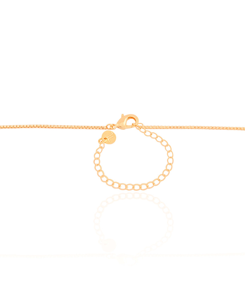 Gargantilha Riviera Cravejada Cristal Banhado a Ouro 18K - 45 cm