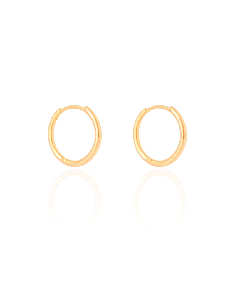 Brinco Argola Click Fio Liso 2.0 cm Banhado a Ouro 18K