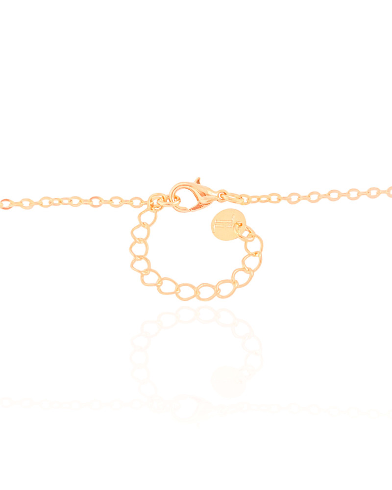 Gargantilha Elos Trevo Tom Onix Banhado a Ouro 18K - 40 cm