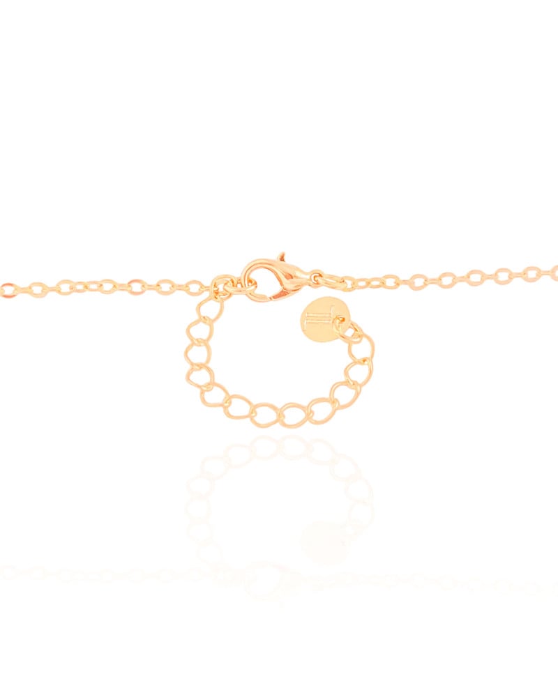 Gargantilha Elos Trevo Tom Rubi Banhado a Ouro 18K - 40 cm