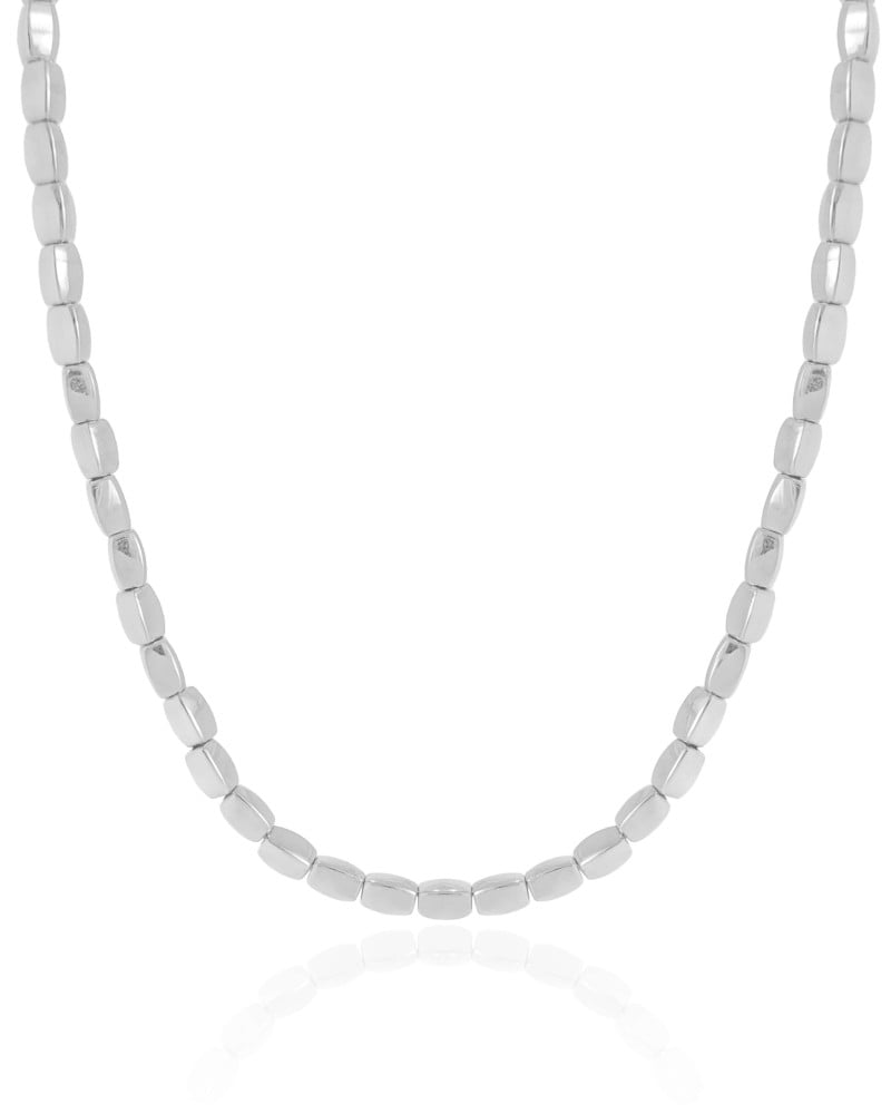 Choker Abaulada ABS Ródio Branco