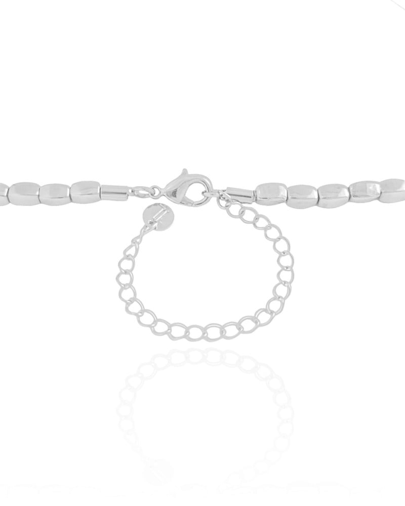 Choker Abaulada ABS Ródio Branco