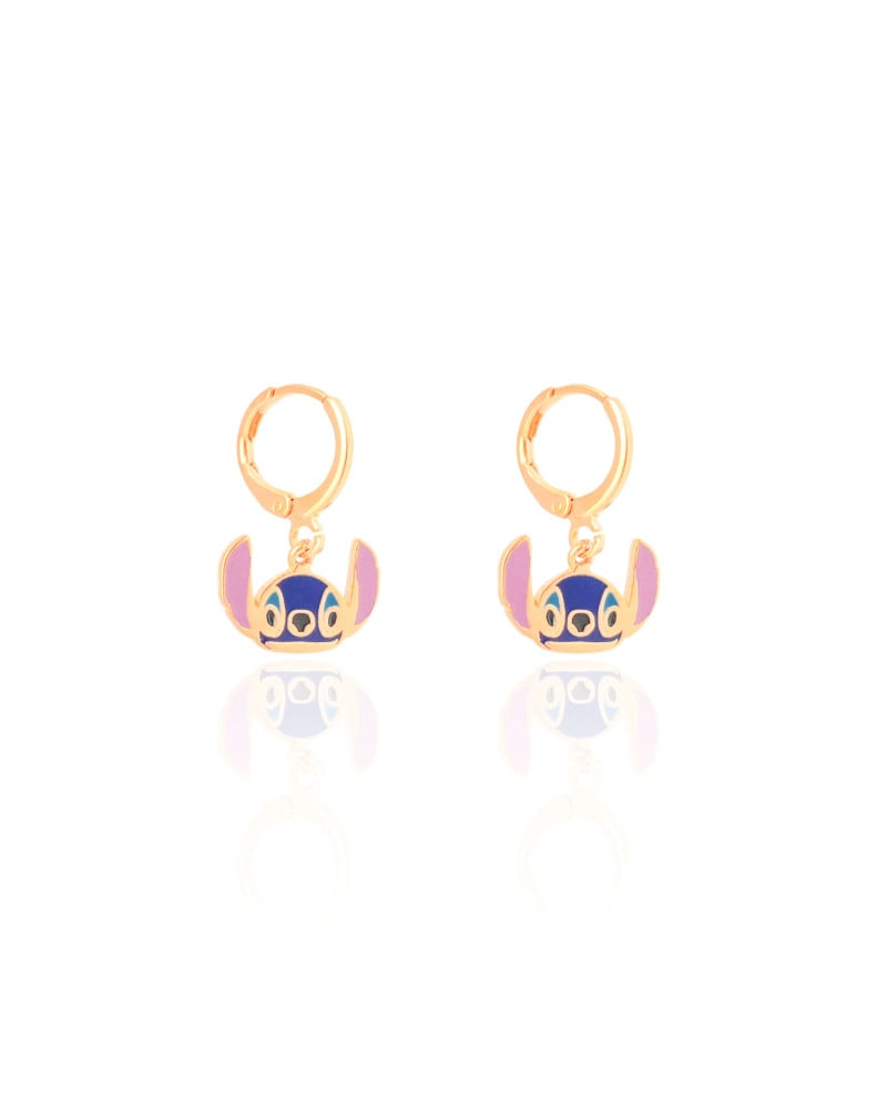 Brinco Infantil Argola Stitch 2.2 cm Banhado a Ouro 18K
