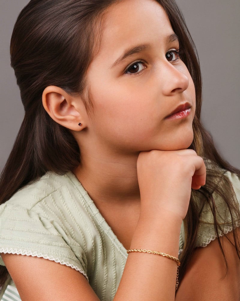 Pulseira Infantil Cordão Baiano 3 mm Banhado a Ouro 18K