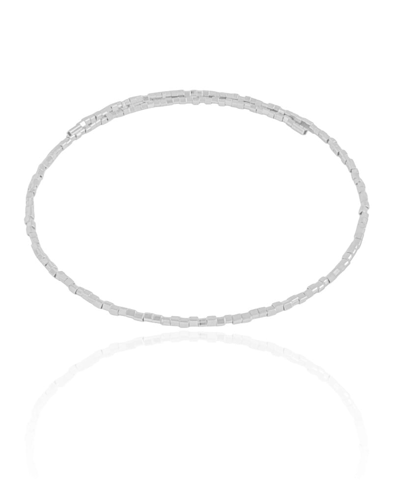 Aro Mola Quadrados 2 mm Ródio Branco - 30 cm