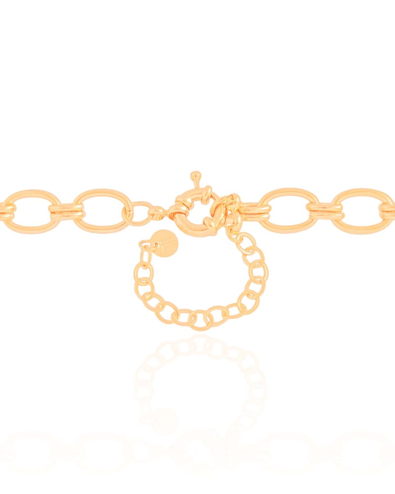Gargantilha Elos Ovais 9 mm Banhado a Ouro 18K - 40 cm