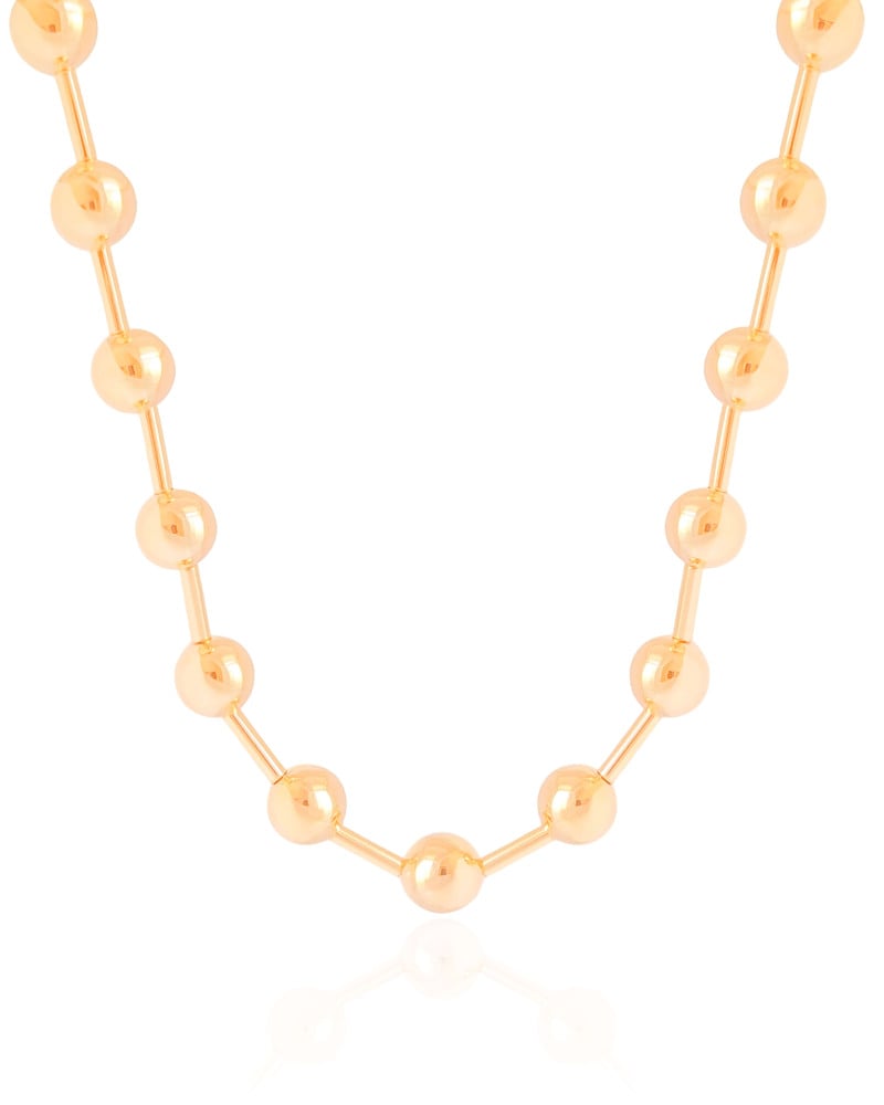 Choker Canutilhos Bolas Lisas Banhado a Ouro 18K