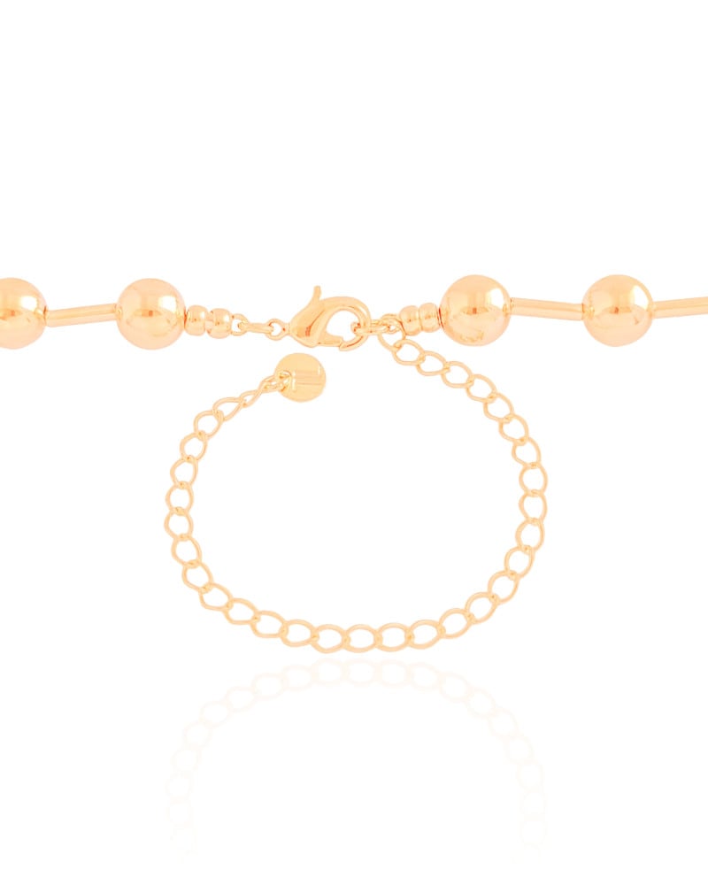 Choker Canutilhos Bolas Lisas Banhado a Ouro 18K