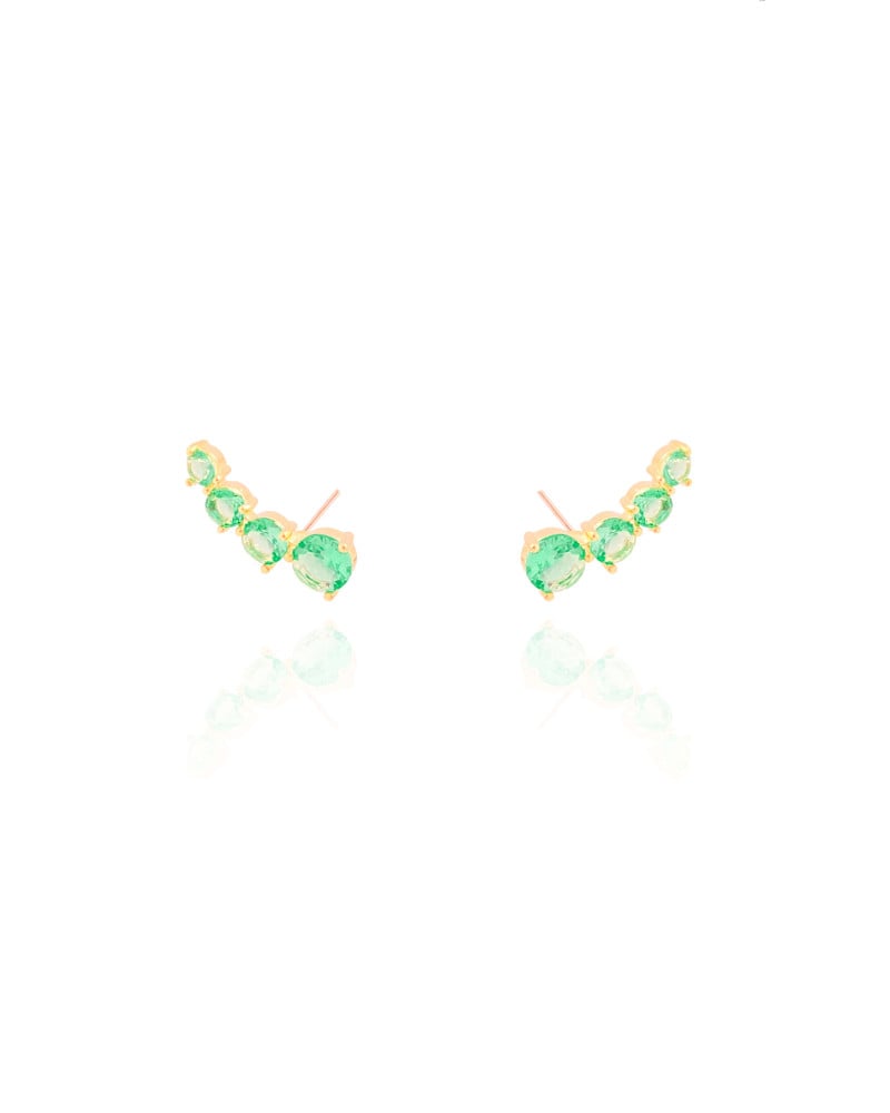 Ear Cuff Pontos de Luz Turmalina Banhado a Ouro 18K