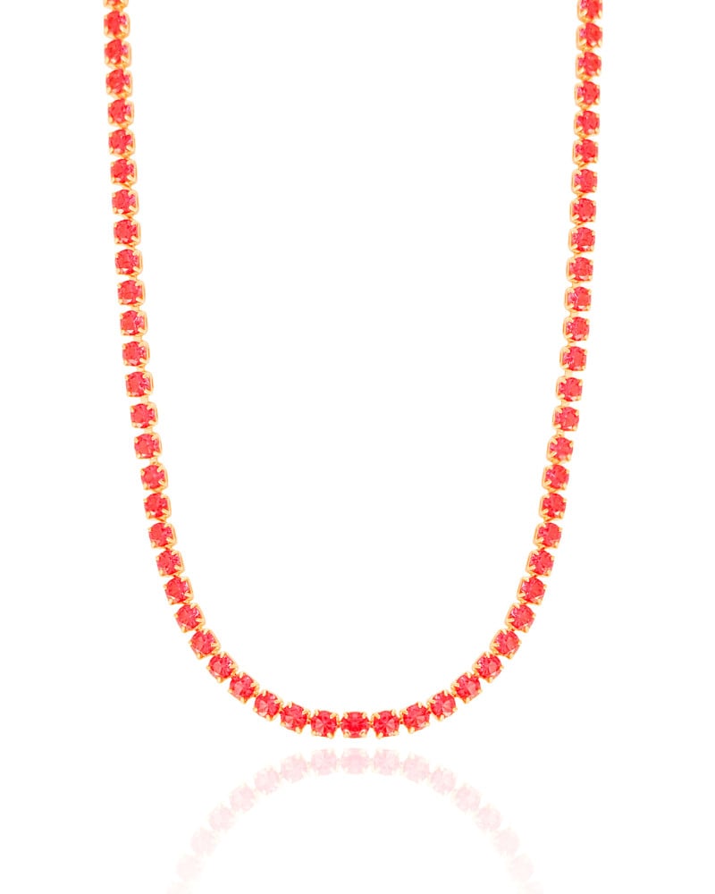 Choker Riviera Fuchsia 3 mm Banhado a Ouro 18K
