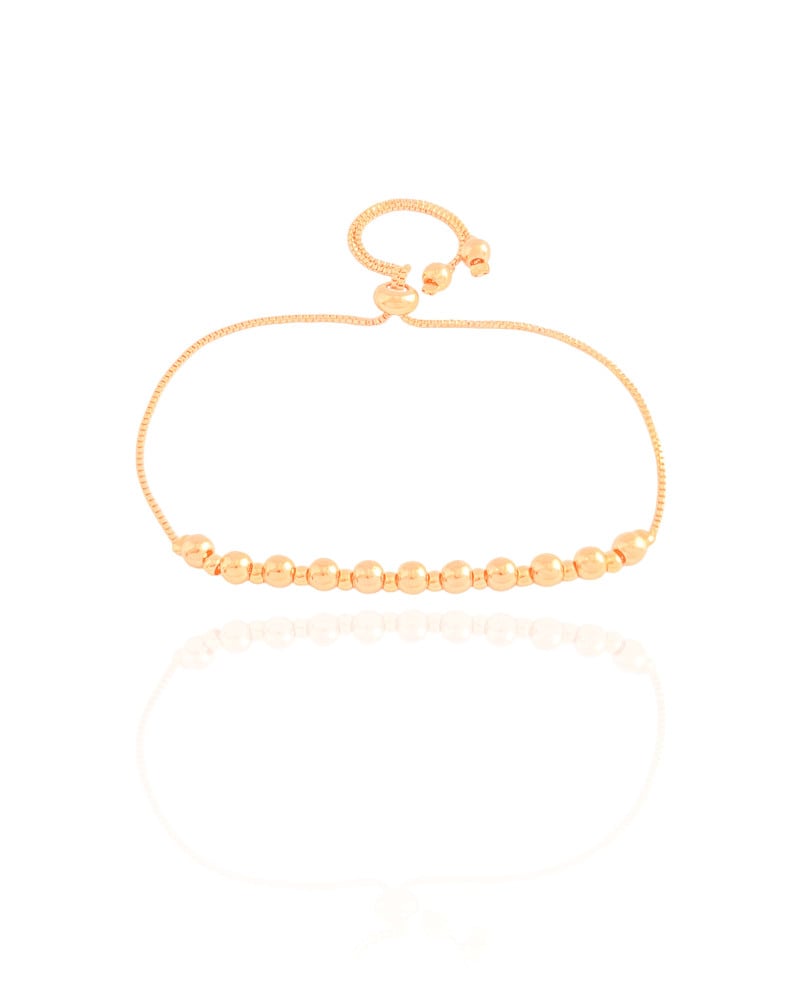 Pulseira Bolinhas Lisas Fecho Gravata Banhado a Ouro 18K