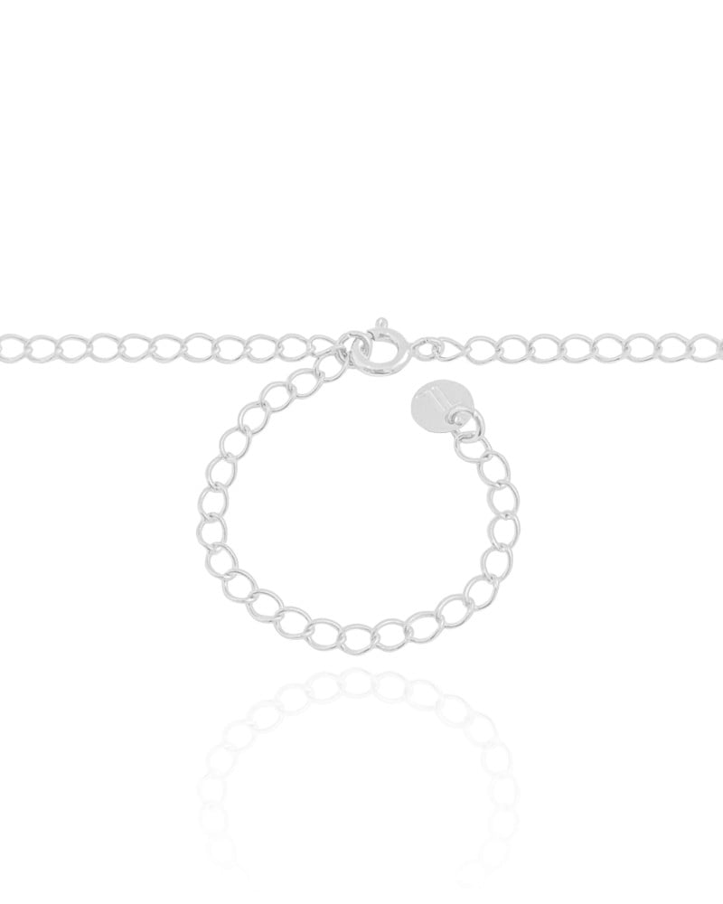 Relicário Coração Medalhas Cravejado Cristal Ródio Branco - 40 cm