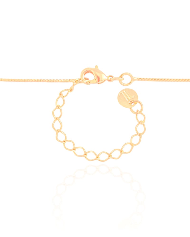 Gargantilha Veneziana Gota Cravejada Cristal Banhado a Ouro 18K - 45 cm