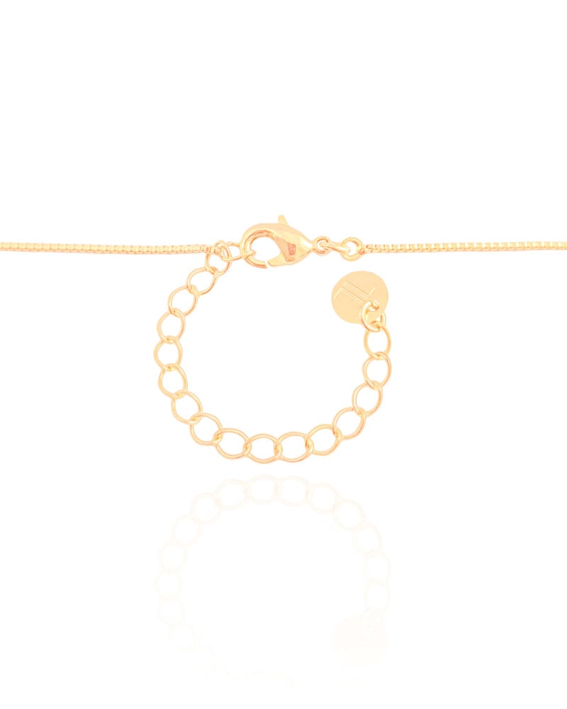 Gargantilha Veneziana Gota Cristal Detalhada Banhado a Ouro 18K - 45 cm