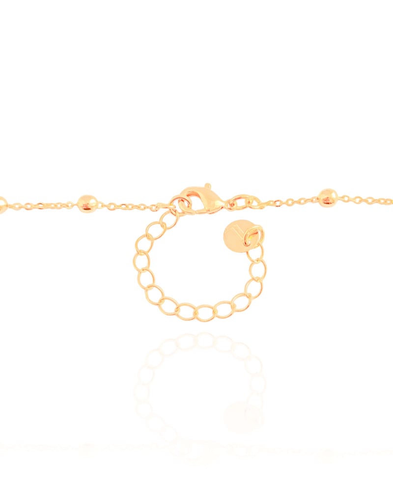 Gargantilha Elos Bolinhas Gota Cristal Banhado a Ouro 18K - 40 cm