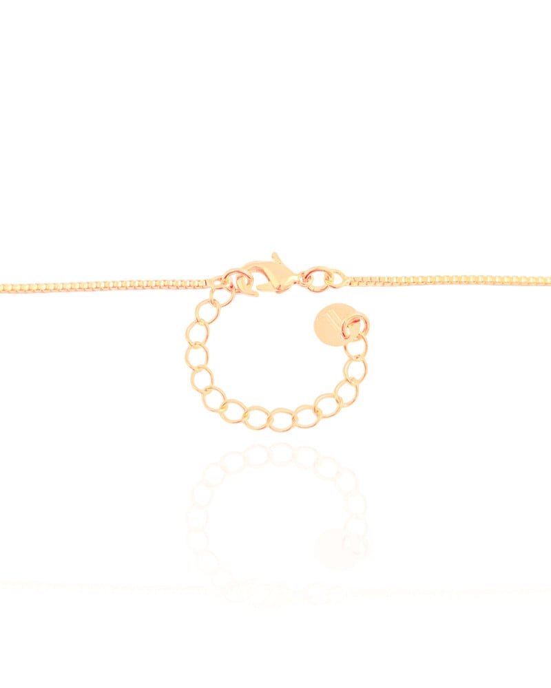 Gargantilha Veneziana Canutilhos Ponto de Luz Cristal Banhado a Ouro 18K - 40 cm