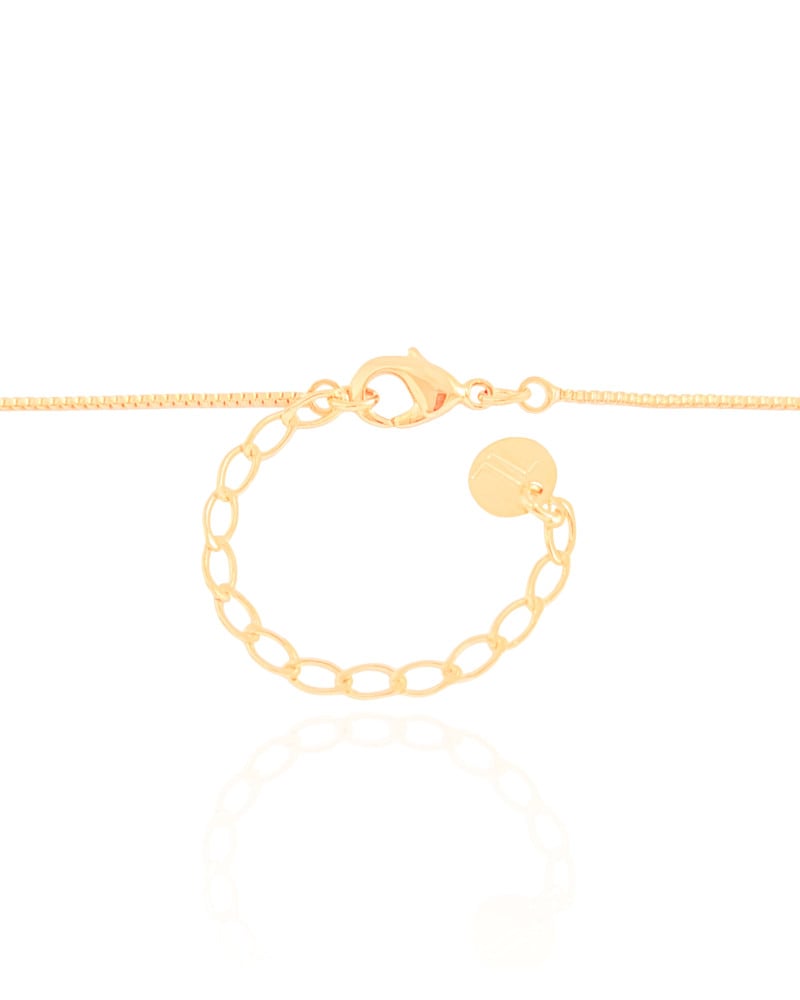 Gargantilha Veneziana Orgânico Vazado Ponto de Luz Cristal Banhado a Ouro 18K - 45 cm